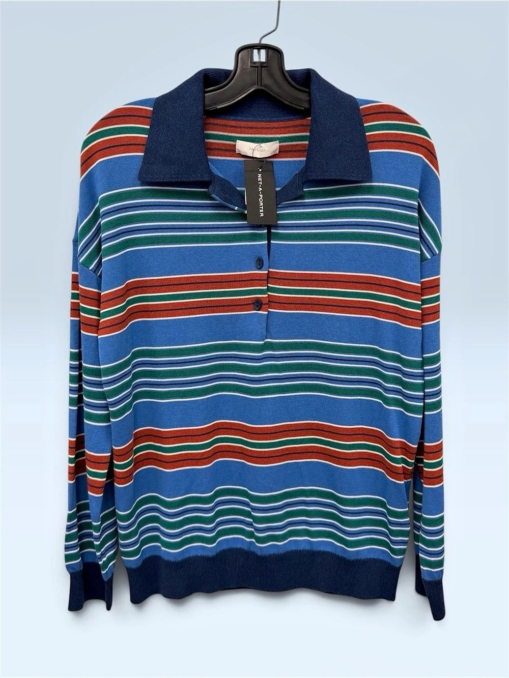 FAITHFULL Brand Harlow Striped Polo Long-sleeve Women’s Size Small NWT